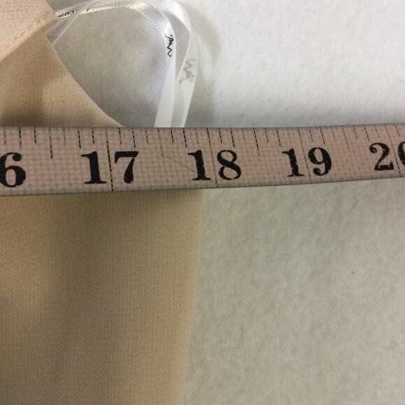 AW BRIDAL 10 L Biscotti cream ruffle bridesmaid formal party maxi dress NEW B112 - Picture 4 of 7